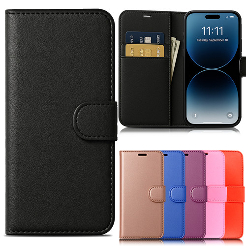 Leather wallet case for - for, iphone
